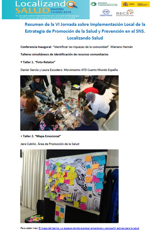 Imagen del resumen de las puesta en com&uacute;n de los talleres