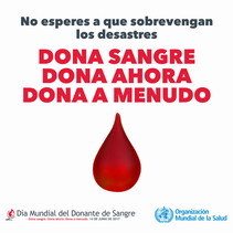 Cartel D&iacute;a Mundial del Donante de Sangre 2017