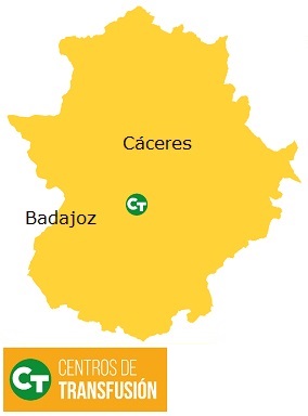 Centros de Transfusi&oacute;n de Extremadura