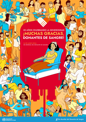 Enlace a la p&aacute;gina de la OMS. Campa&ntilde;a d&iacute;a mundial del donante de sangre - 14 de junio